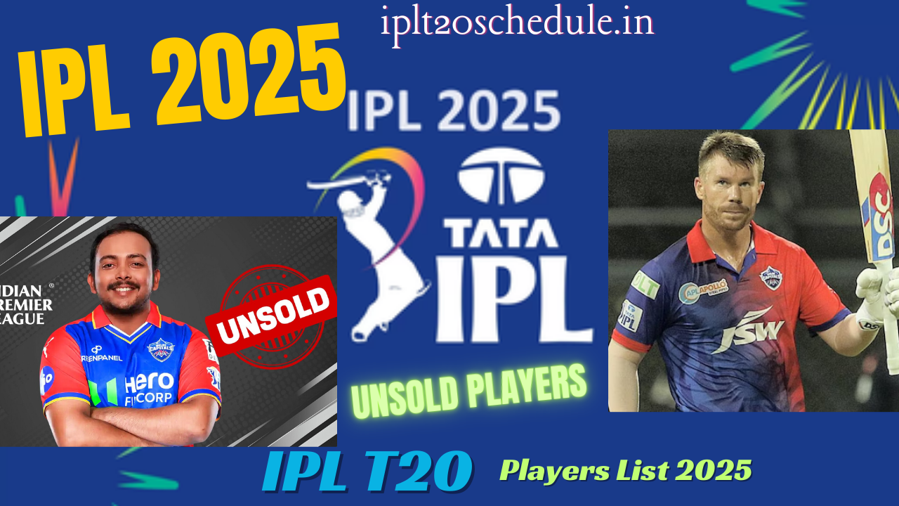 IPL 2025 Auction: List of Unsold Players