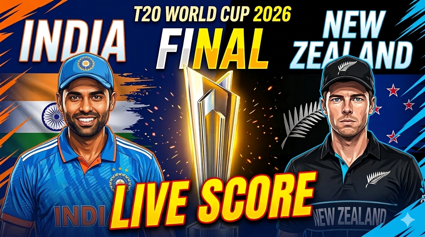 IND vs NZ Today Match: T20 World Cup 2026 Final – India vs New Zealand Live Score, Playing XI & Preview T20 World Cup 2026 Final